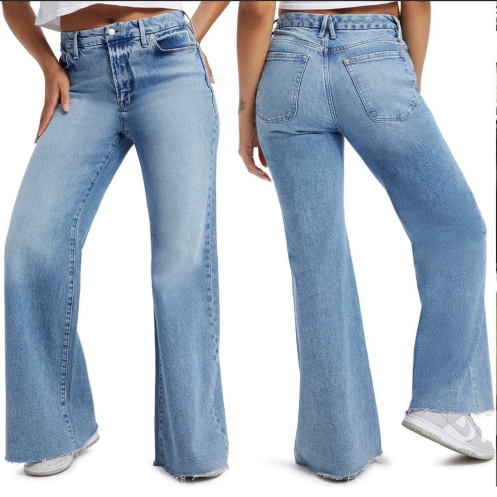 Good American Good waist Palazzo jeans